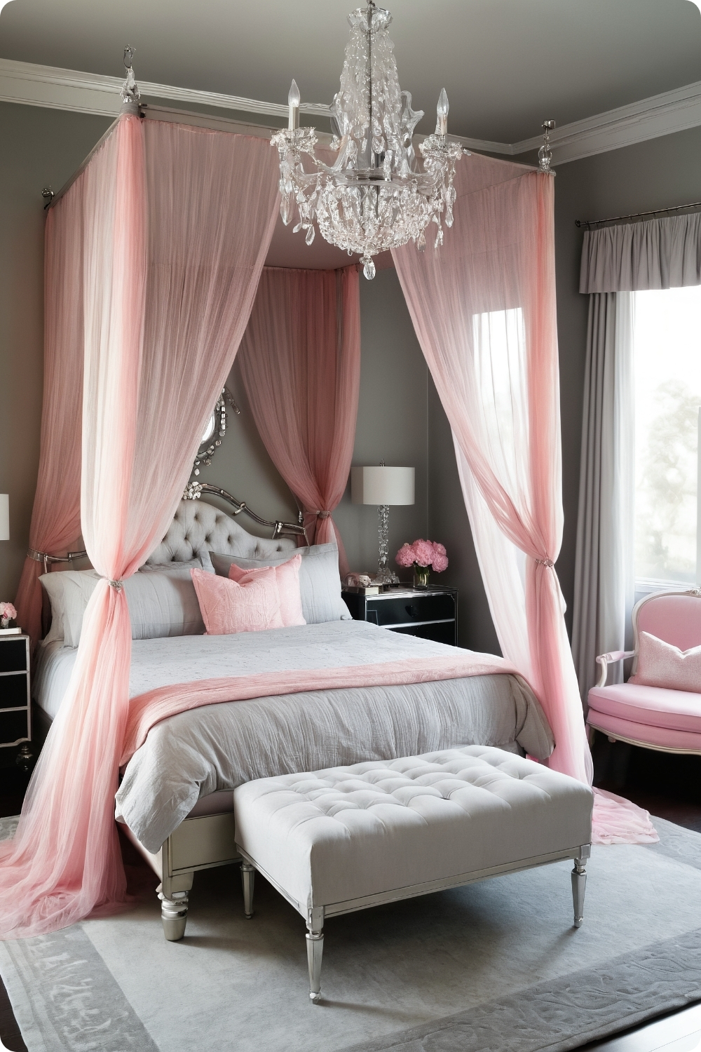 Pink Canopy Bed