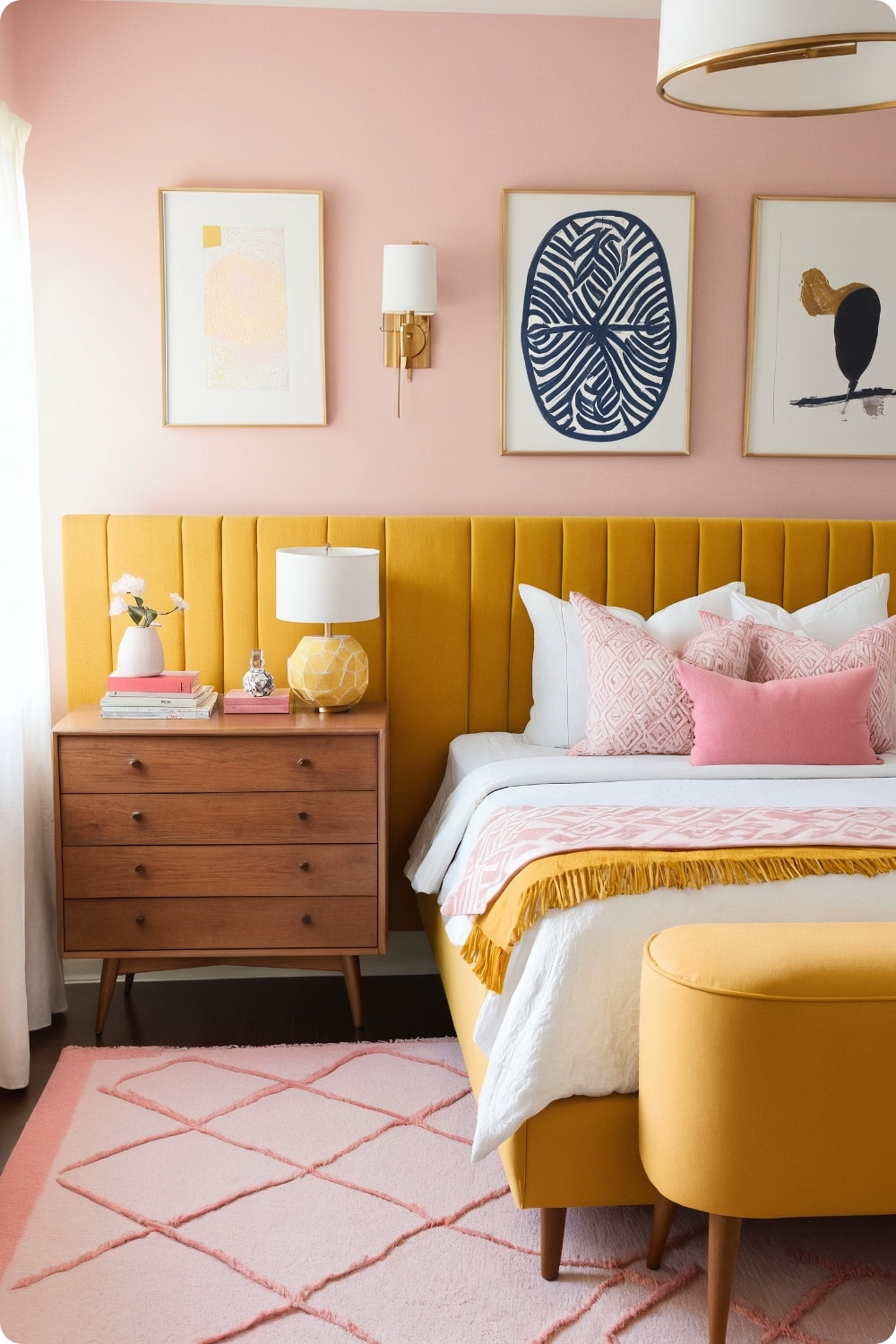 Pink and Mustard Yellow