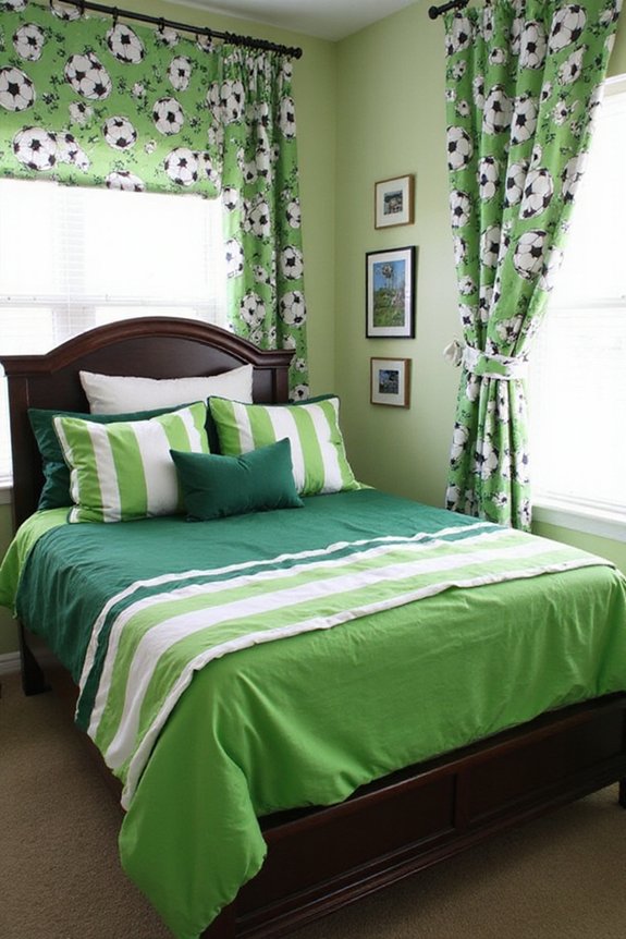 amplify team spirit through bedding curtains