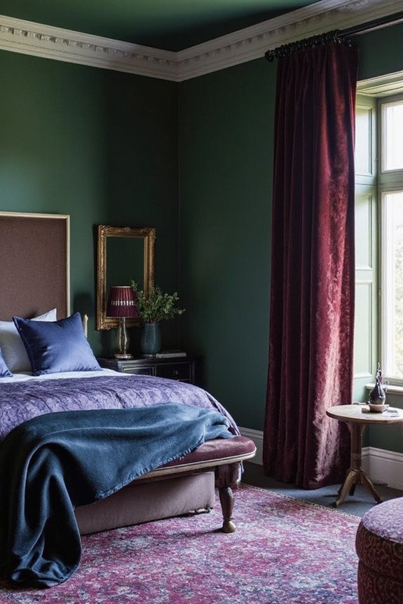 bedroom transformation with jewel tones