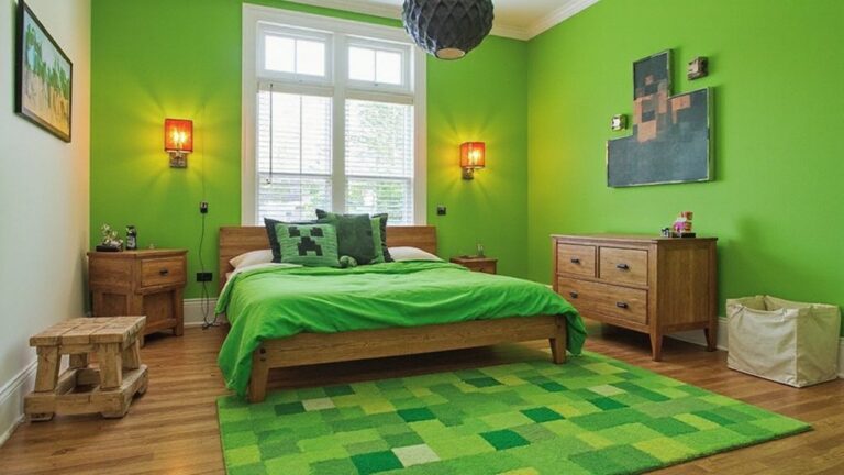 boys minecraft inspired bedroom designs