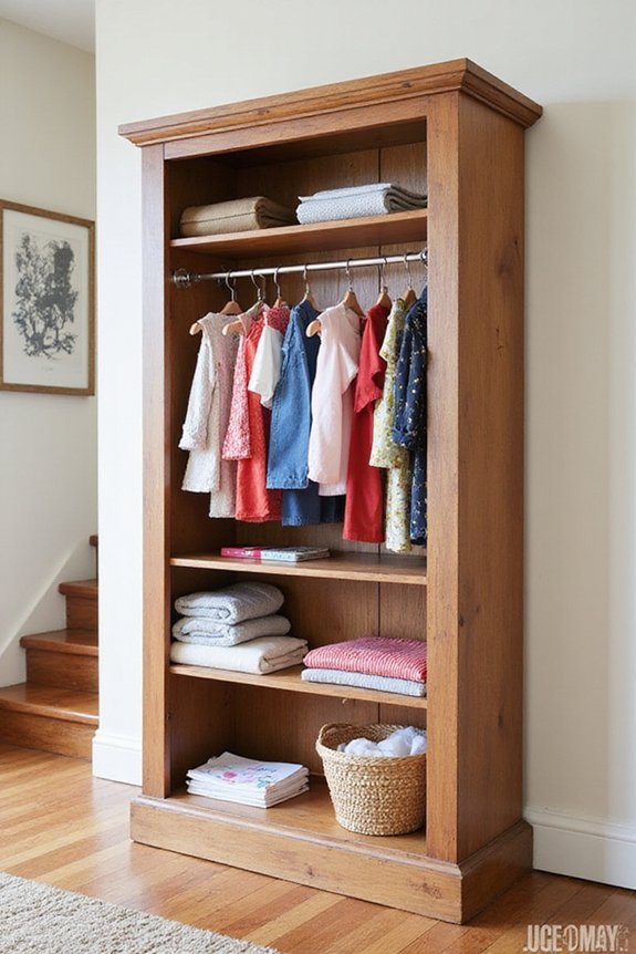 charming clothing boutique display shelving