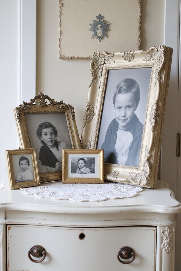 cherished memories in antique frames