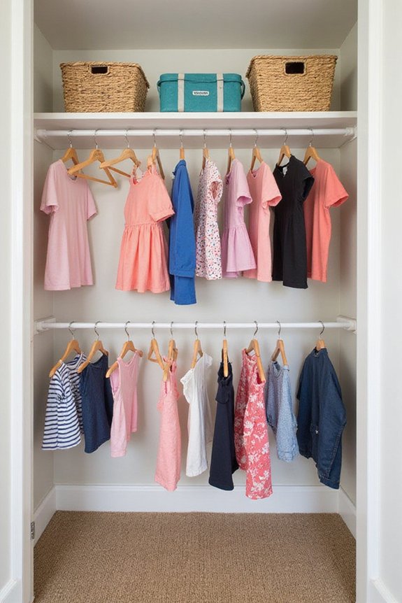 child accessible wardrobe organization solutions