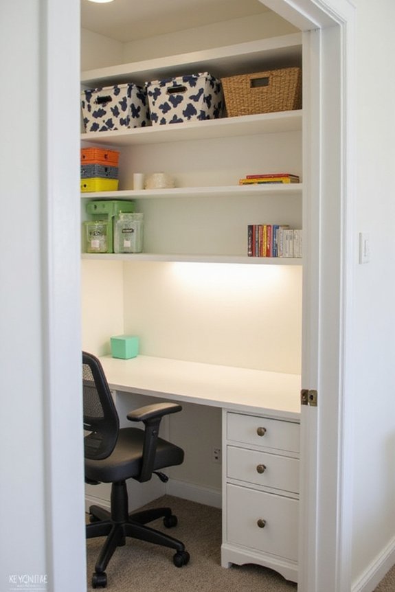 closet conversion study nook transformation