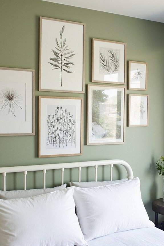 color coordinated wall displays