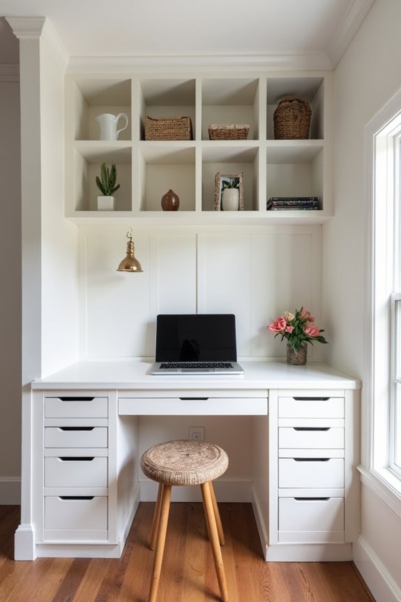 compact multifunctional storage desk combos