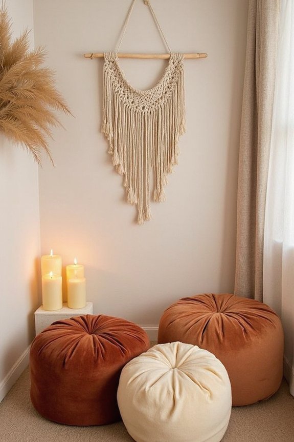 cozy calming meditative boho retreat