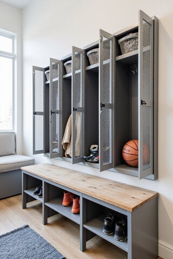 customized sports themed mini locker storage