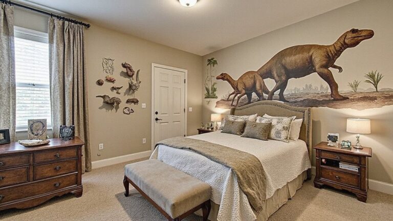 dinosaur themed boys bedroom design ideas