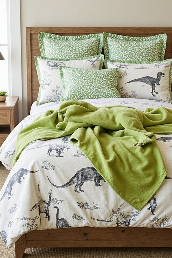 dinosaur themed comfort and coziness