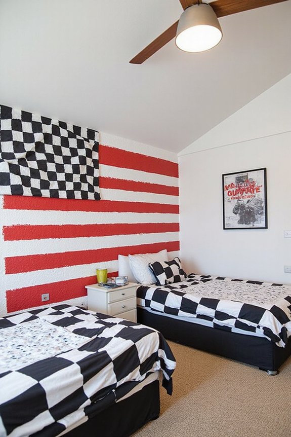 dynamic racing themed walls