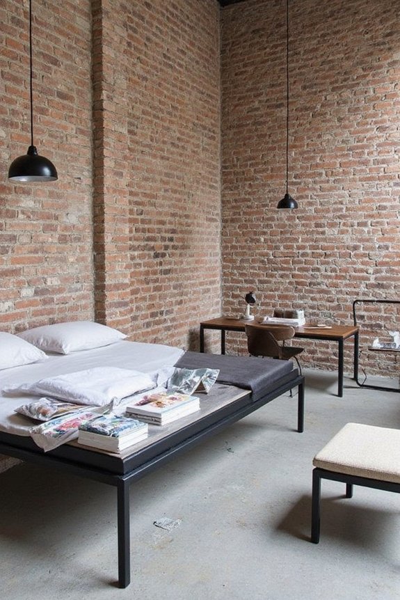 edgy minimalist industrial chic preteen bedroom