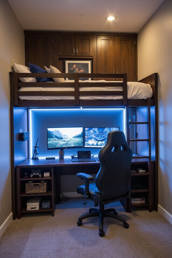 elevated gaming inspired kid s bedroom space