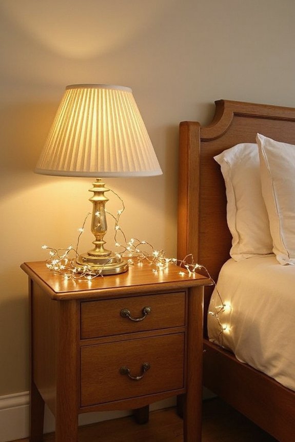 enchanting bedside table lighting accents