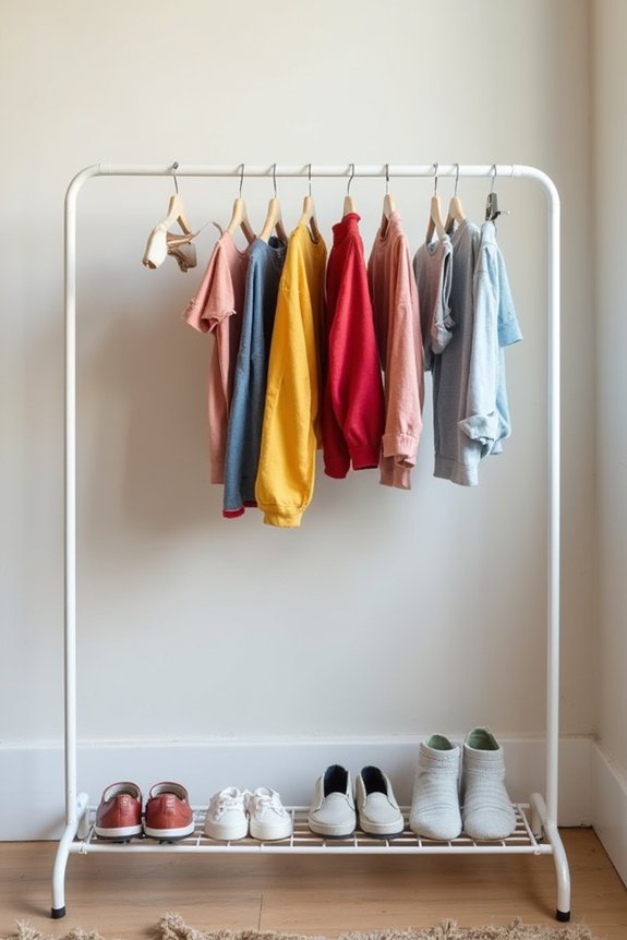 flexible portable renter friendly clothing storage
