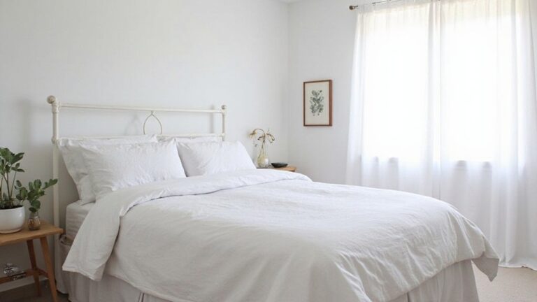 fresh clean white bedroom