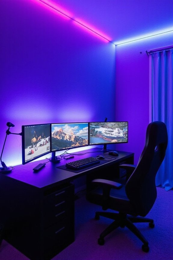 immersive digital gaming environment lighting