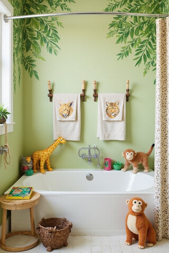 immersive jungle safari bathroom transformation