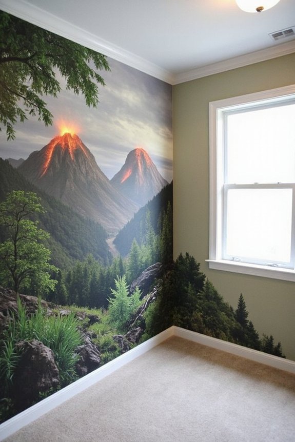 jurassic adventure removable wall decals dimensional elements dinosaur sanctuary