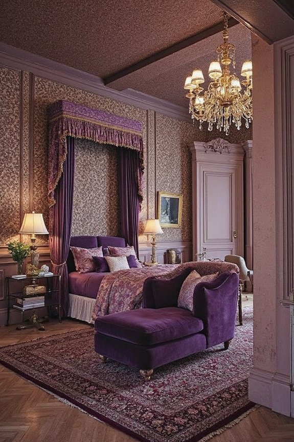 lavish lush luxurious maximalist bedroom
