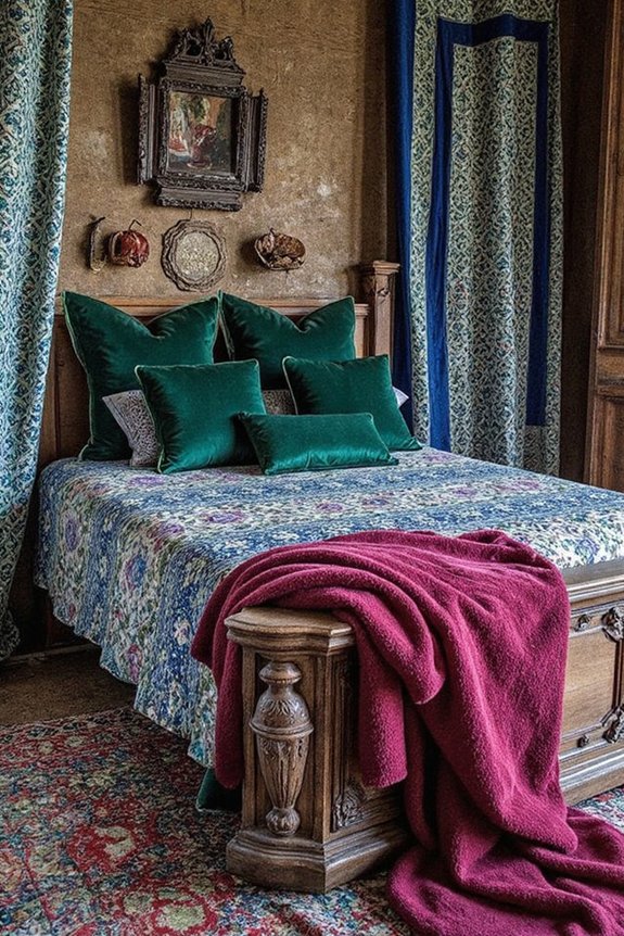 luxurious intricate jewel toned worldly