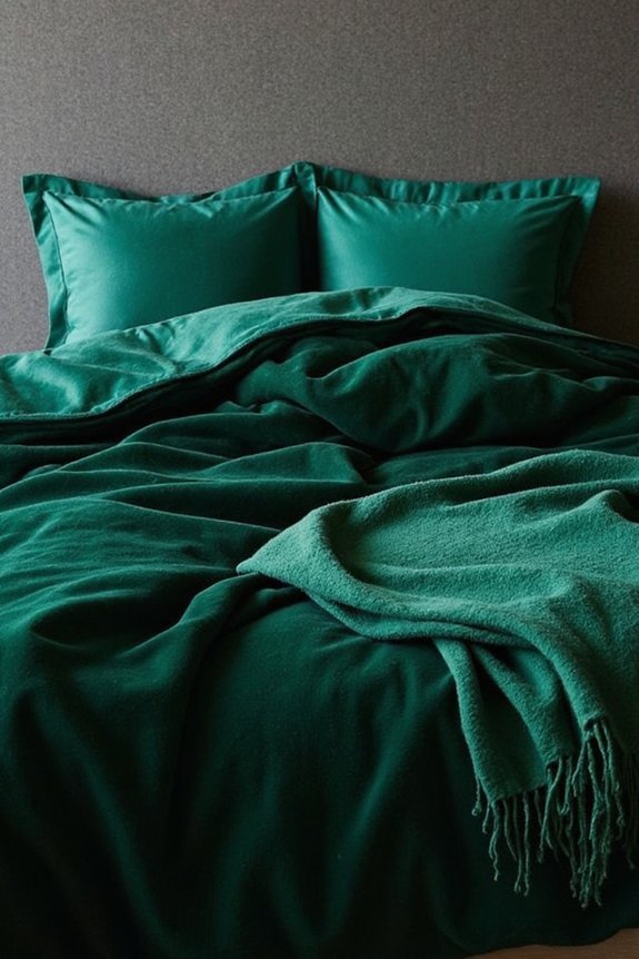 luxurious jewel toned green bedroom sanctuary
