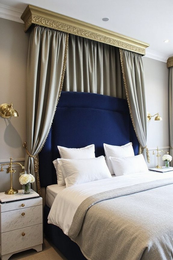 luxurious navy and gold opulence