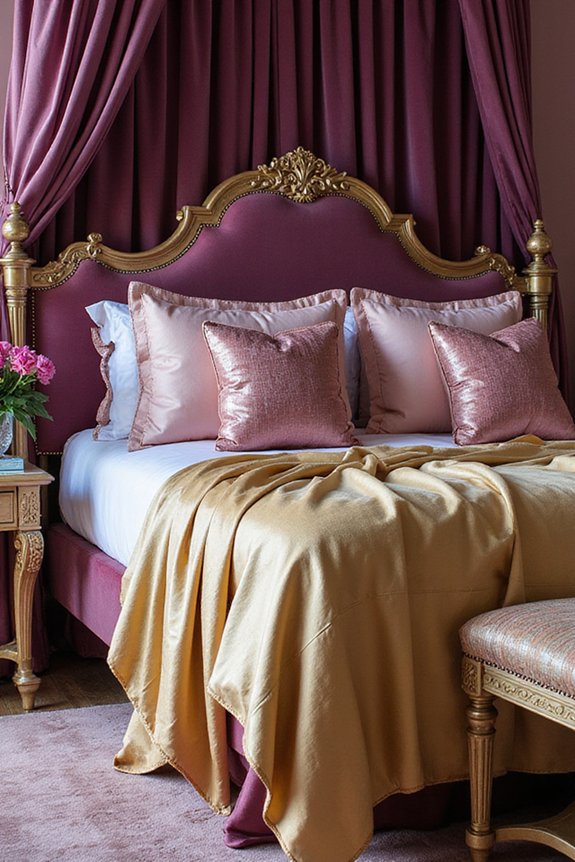 luxurious velvets and satins elevate princess room