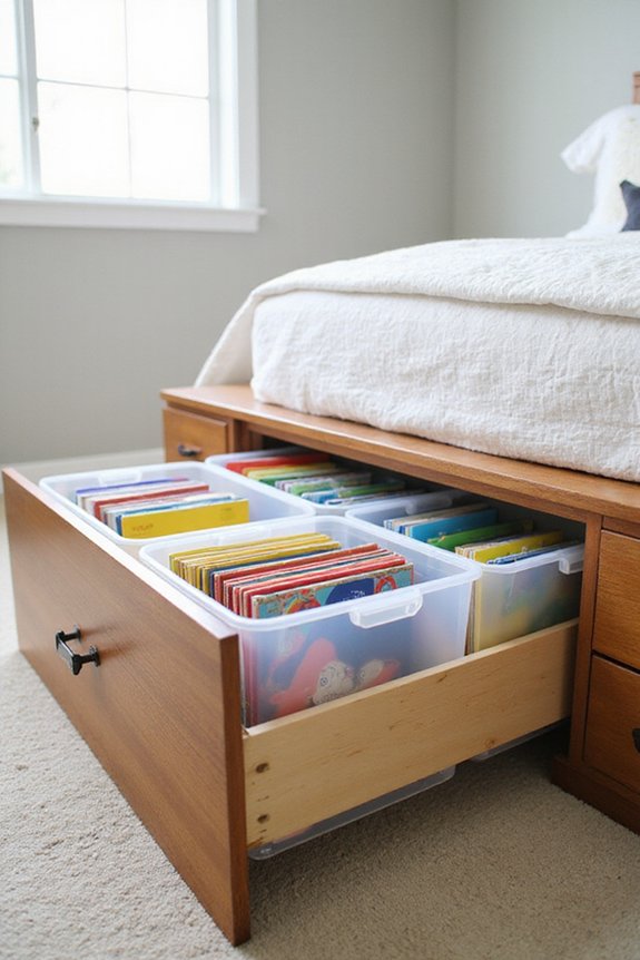 maximize unused bedroom storage space