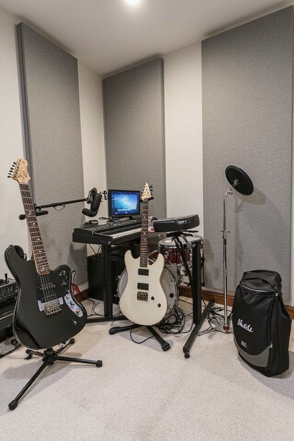 mini recording studio space