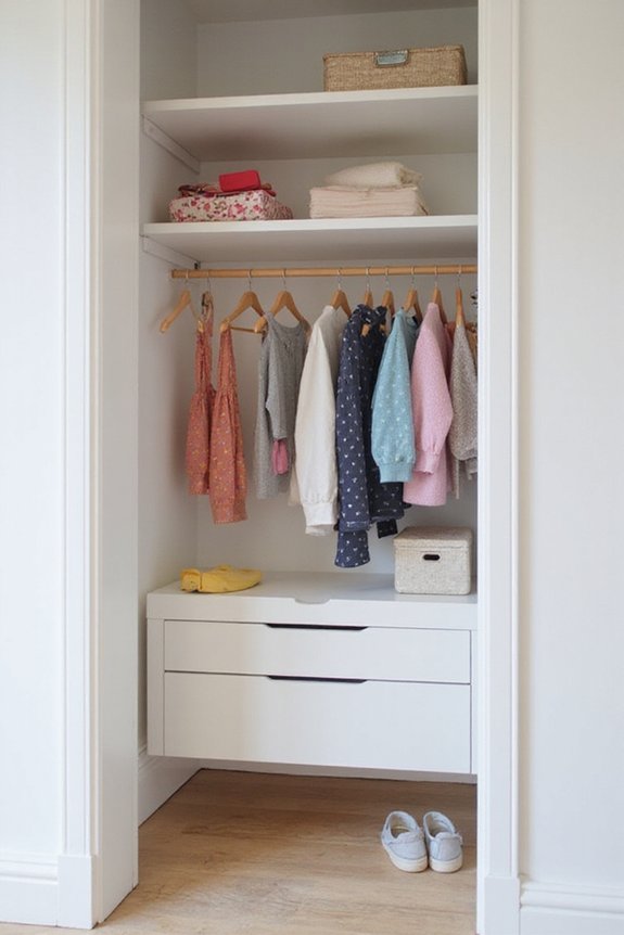 minimalist intentional streamlined mindful clothing display