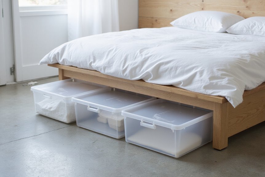 minimalist transparent organized unobstructive storage