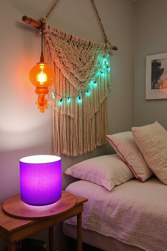 mood enhancing lighting for eclectic ambiance