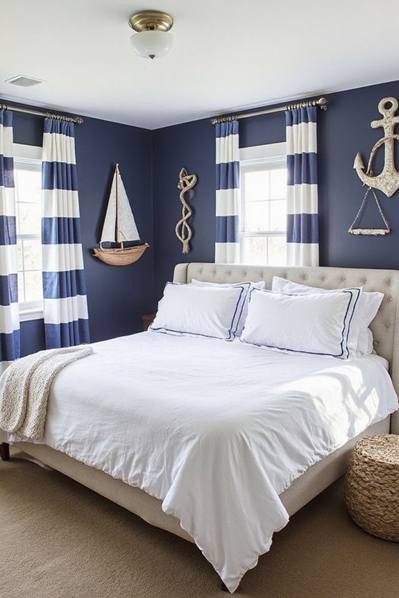 nautical navy white maritime elements