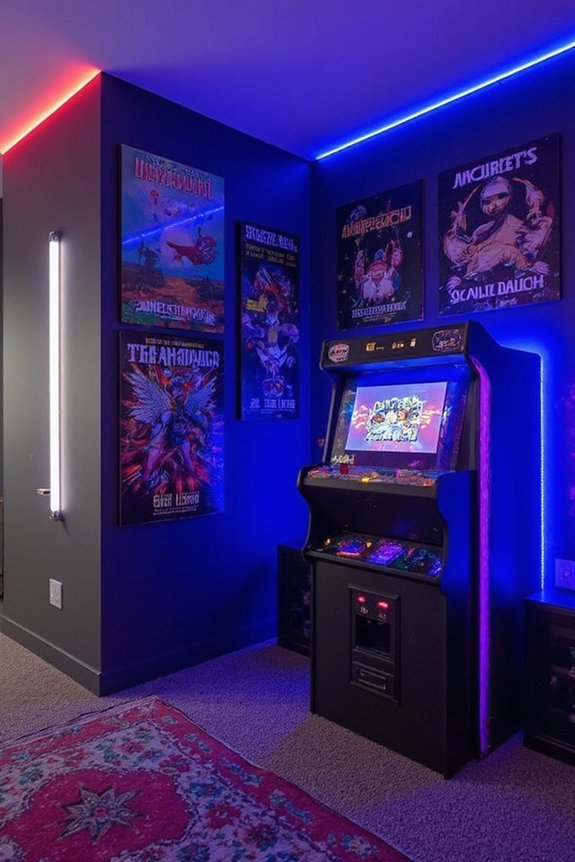 nostalgic gaming showpiece ambiance
