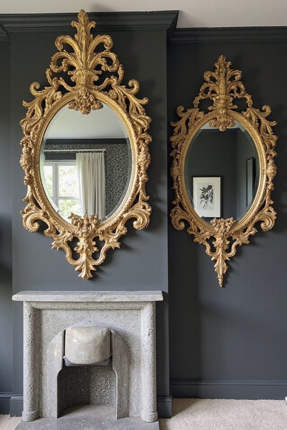 ornate gilded romantic reflective