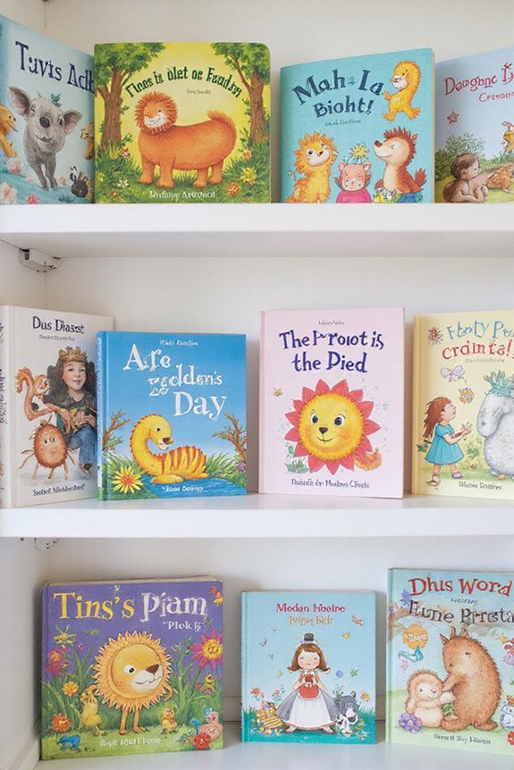 prominently displayed book cover art