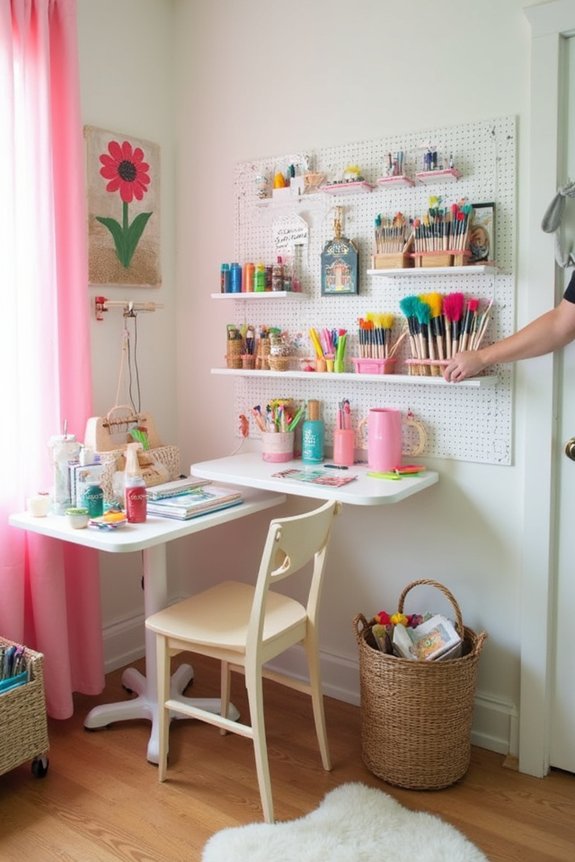 rotating art display encourages creative expression