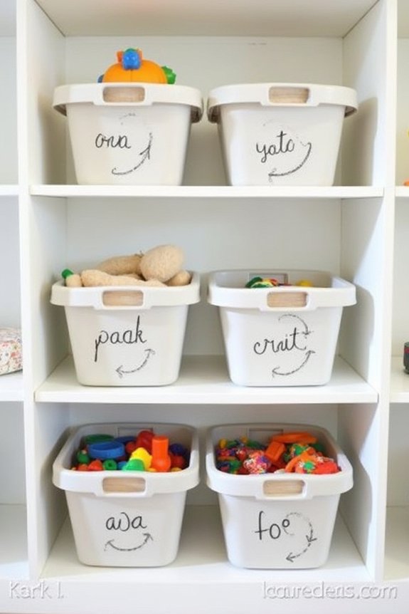 rotating toy storage management strategy