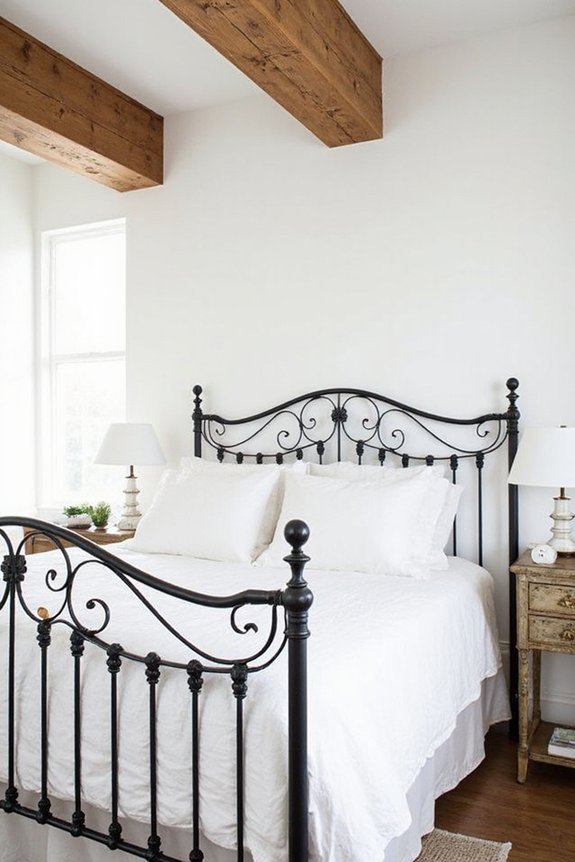 rustic vintage industrial farmhouse bedroom