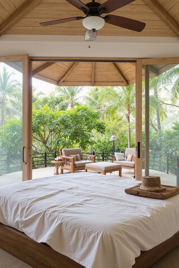 serene tropical indoor outdoor living oasis