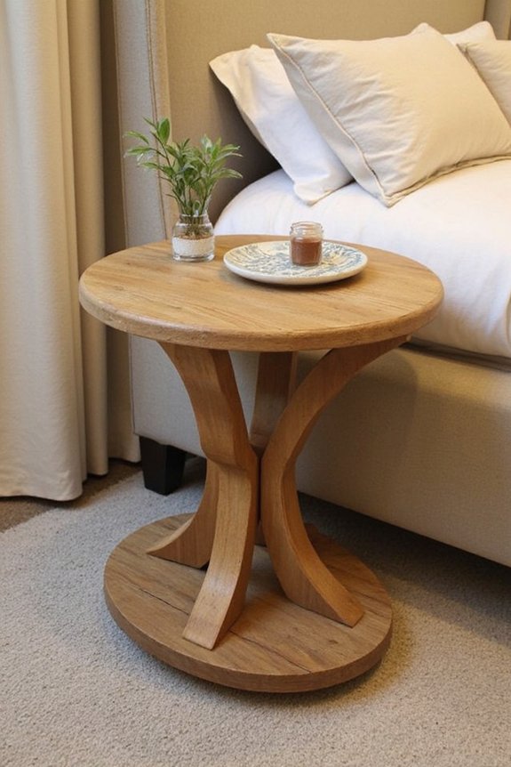 soft curved minimalist bedroom accent tables