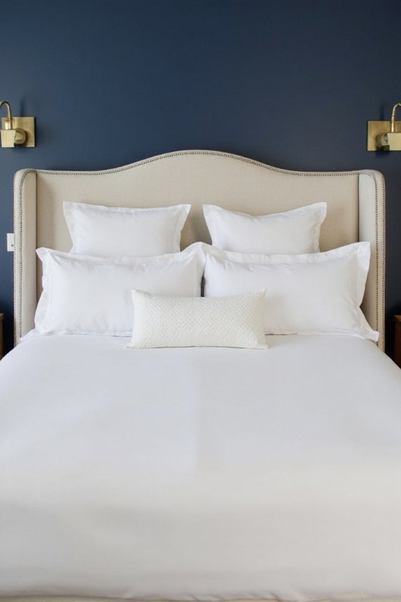 sophisticated navy accent wall drama