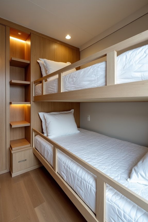 space efficient triple bunks