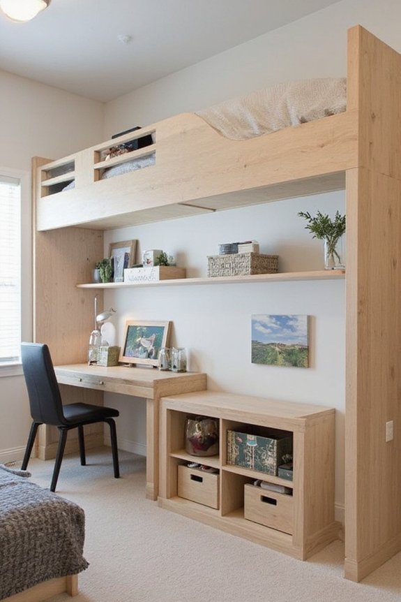 space saving multifunctional loft bed