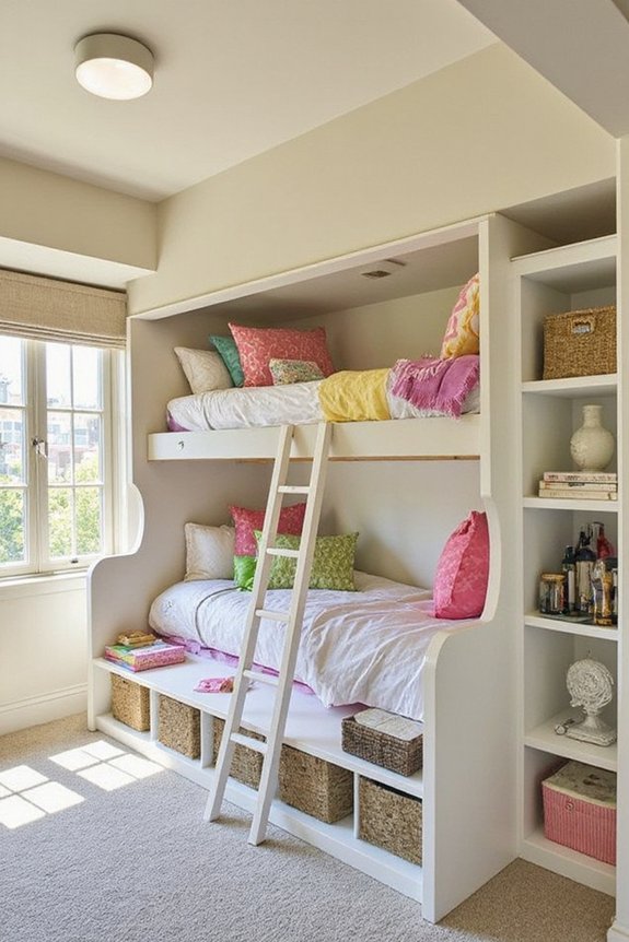 space saving triple decker bunk beds