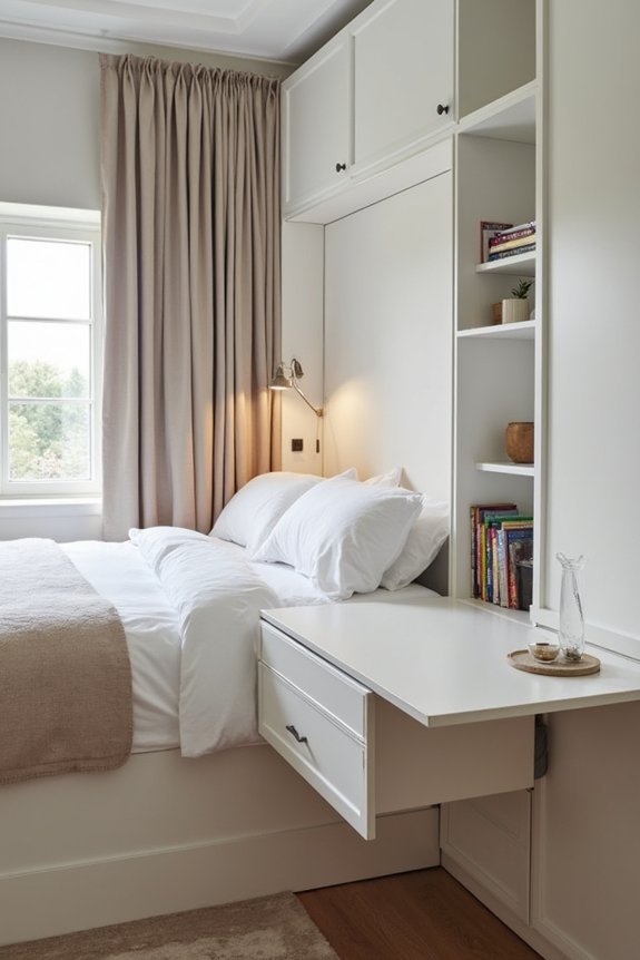 space saving under bed desk solution
