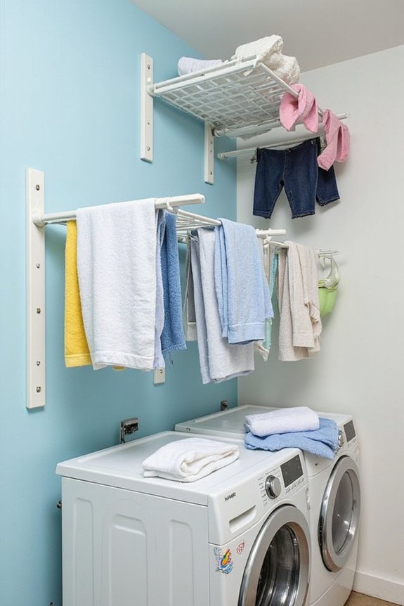 space saving wall mounted drying racks