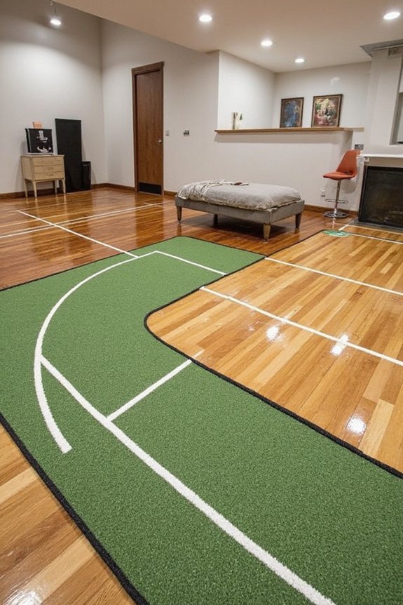 sports inspired indoor flooring